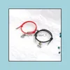 Charm Armbänder Regenbogen Anhänger Paar Magnetische Set Gegenseitige Anziehung Seil Geflochtenes Armband Freund Schmuck Geschenk Q119FZ Drop Lieferung Dheny