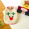 Hundkläder hösten och vintern tecknad bomullsvästar jul snögubbe sammet varm husdjur kattkläder söt jacka kappa