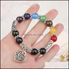 Charm Armband Natural Stone Strand Colorf Crystal Pärled Heart Charms Armband Healing Energy Bangle Female Jewelry Q82fz Drop Deli Dhvcx