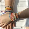 Bedelarmbanden Bohemen Rice Beaded Bracelet Friendship Bangle Verstelbare Colorf Gevlochten Weave Sieraden Cadeaus voor vrouwen Tienermeisjes Dr Dhz1U