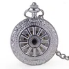 Pocket horloges White Wheel Sketelon Mechanical Watch Men Antique Fob Chain for Women