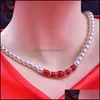 Bracelet Earrings Necklace Wedding Bridal Bracelet Sets Imitation Pearl Chain Women Statement Jewelry Gift Drop Delivery Otzce