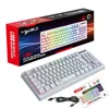 2.4G Wireless Keyboard 87-Keys RGB Backlight Compact Slim Keypad Type C USB Gaming Mechanical Tangentboards