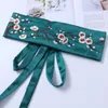 Cintos de estilo japonês Obi cinto feminino Floral Corset Sash Tie Wide Bander