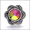 Kunst- en ambachten Vintage Styles Colorf Rainbow Crystal 18mm snapknop Herslimpen voor snaps knoppen Bracelet ketting Dames sieraden druppel dh17t