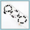 Charm Bracelets 3Pcs/Set Mtilayer Crystal Bangle Beads Tassel Bracelet Strand Bohemia Stretch For Women Girls Jewelry K72Fa Drop Deli Dh2Ih