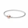 Rose gold plated Ball Clasp Bangle Bracelet Girl boys Fashion Party Jewelry with Original