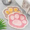 carpet shop Cartoon cat paw flocked carpet mats home bedroom bathroom anti-slip mats absorbent foot mats