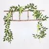 Decorative Flowers 1.8M Wisteria Artificial Vine Garland Wedding Arch Decoration Fake Plants Foliage Rattan Trailing Faux Ivy Wall