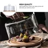 Outils de cuisson Couvercle de dôme Gâteau FoodDisplay Dessert Fromage Stand Couvercle en bois Servir le beurre Cloche Plaque Cupcake Plateau Plateau Garde Pain