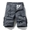 Herren Shorts Trendy Sommer Cargo Casual Taktische Kurze Gerade Streetwear Elastische Taille Taschen ClothingMen's