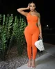 Summer Sleeveless Jumpsuits Women Clothes Spring Bodycon Rompers Sexy Hollow out One Shoulder Jumpsuits One Piece Outfits Skinny Overalls leggings Bulk Items 8187