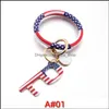 Llaveros Lanyards Pu Cuero Pulsera creativa Llavero para mujer Moda Floral Leopardo Pulsera Brazalete Llaveros Accesorios Dro Otb41