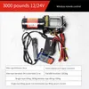 12V/24V Wireless 3000LBS Electric Winch Steel Cable ATV 4WD Boat Car 1350KG Powerful Auto Winches Recover Stuck Vehicle Haul Timber