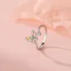 Pierścionki ślubne Projekt Kolor Butterfly Pierścień luksus błyszczący cyrkon impreza panie urodziny słodka biżuteria hurtowa