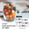 Storage Bottles 1/2/3 Food Airtight Jars With Aluminum Lids Wide Mouth Containers Household Kitchen Bins Organizer Supplies 60ml