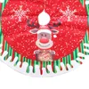 Christmas Decorations 80cm Wear-Resistant Tree Skirt Round Elk/Santa/Snowman Print Xmas Cover Floor Carpet Decoration