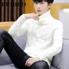 Мужские свитера Ruihuo White Turtleneck Sweater Мужская одежда корейская модная черепаха шея 2xl 2023