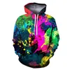 Herrtröjor oregelbundna färgglada bläck 3d tryckta hoodie mode märke hösten män kvinnor svettkläder tecknad hoody harajuku pullovers tröjor