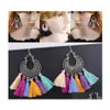 dangle chandelier drop areing for women girls simple eardrop bohemian tassel earringsファッションジュエリーバースデーギフト