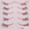 Faux cils faits à la main tiges transparentes maquillage cils 5 paires moitié naturel épais doux désordonné entrecroisé faux U7D2 Drop Delivery He Dhreb