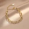 Braccialetti a maglie 5 pezzi/acciaio inossidabile di alta qualità per donna colore oro punk cordolo tessuto sulla mano gioielli regali tendenza