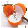 Jewelry Boxes Veet Ring Box Earring Fruit Design Orange Color Display Gift Case 2237 T2 Drop Delivery Packaging Dhu4X