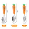 Dinware sets 2 stks/pack baby flatware roestvrijstalen gadgets kids besteermy set peuter tafelgerei Kinderen gebruiksvoorwerp