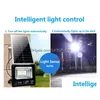 Solar Street Light Outdoor Powered LED -lampa 10W 25W 40W 60W 120W STORDLIGHTS VATTERPOROF IP67 FLOOD GARDEN WALL MED LADGA DROP DE OT1KJ