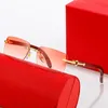 NOVAS MULHERES MULHERES LUZULO Óculos de sol Small Toad Lens Men Menshade Orange Mirror Metal Metal Metal Lacquer Craft Prescription Spectacle Frame FGEU