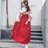 Etnik Giyim Japon Tarzı Kimono Sakura Kızlar Yukata Geleneksel Kostüm Vintage Elbise Partisi Japonya Kadınlar Uzun Kollu Moda Kıyafetleri Ha