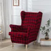 Housses de chaise imprimé géométrique couverture d'aile Stretch Spandex fauteuil élastique Relax antidérapant housses de canapé avec coussin de siège