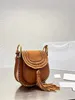 Berühmte Rindsleder Vintage Husdon Saddles Quaste Tasche Totes Umhängetaschen Luxus Designer Mode Reise Pochette Damen Herren Lederhandtasche Umhängetasche Kleine Clutch