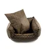 Kennels Pens Modern Winter Dog Fashion Leather Luxury Designer Net Keep Warm Tide Brand Pet Kennel Mat