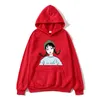 Herrtröjor harajuku par tröja söt tecknad Braid Girl Print Ladies Hoodie Korean Fashion Street Wear Man Pullover Coat