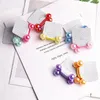 Haarschmuck 2PCS Bunte Strahlperle Prinzessin Kopfbedeckung Kinder Gummibänder Kinder Seile Mädchen Baby Kopfschmuck