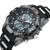 Нарученные часы S Stryve Brand Mens 30m водонепроницаемые спортивные часы мужчины аналоговые цифровые светодиодные часы с двойными часами Relogio Masculino