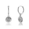 Dangle Earrings Kikichicc 925 Sterling Silver Sunflower Drop Earring 8.5mm Piercing Pendiente Jewelry For Women2023 Fashion