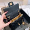 Cc Luxury Brand Ladies Desiger Cross Body Shoulder Mini Classic Flap Quilted Sqaure Purse Crush Pearl Gold Ball Metal Hardware Outdoor Saoche Clutch Womens