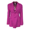 Abiti da donna Abito blazer nero rosa di alta qualità Cappotto elegante a maniche lunghe alla moda Celebrity Woman Night Party Wear