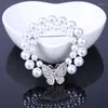 Brooches Bow Pearl Brooch Alloy Round Rhinestones Lapel Pin Dress Scarf Buckle Badge Corsage Clothing Jewelry For Women Accessories