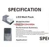 Buiten wandlampen P O Sensor LED 10W 20W 30W HOOG LUMENS PACK Lichten Waterdicht AC 110240V DLC Drop Delivery Lighting OTKLC