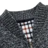 Blusas masculinas covrlge homens zíper moda masculino colarinho de colarinho mais veludo espessamento de inverno masculk sweater mzm020