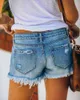 Dames jeans zomermode gebroken hole kwastjes denim shorts rechte borsten vrouw vrouwelijke broek dame casual all-match storts