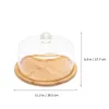 Baking Tools Cake Dome Coverstandplate Display Dessertplatter Wood Serving Cloche Tray Lid Cupcake Server Cheese Mini Round Holder Dish
