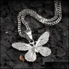 Pendant Necklaces Fashion Flawless Butterfly Necklace Gold Stainless Steel Women Sweater Chain Jewelry Designer Hip Hop Mens Gift Dr Otsu2