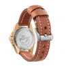 Zegarek na rękę Bodry Mens Automatyczne zegarki Brązowe zegarek wojskowy mechaniczny nurka na rękę na rękę 100 m wodoodporne szafir C3 Luminous Sport
