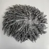 Brasilianischer Echthaar-Ersatz #1Gray Afro Heliciform Curl 8x10 Knoten Voll-PU-Toupet für alte Männer