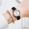 Relógios de Pulso Feminino Relógio Casual Luxuoso Pulseira de Couro Analógico Quartzo Pulseira Marca Top Digital Jóias Femininas Presentes de AniversárioRelógios de Pulso