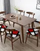 Chair Covers Red Black Gray Geometric Square Seat Cushion Stretch Dining Cover Slipcovers For Home El Banquet Living Room